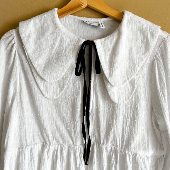 ASOS Design textured cotton blouse with tie neck - Picture 4 of 5